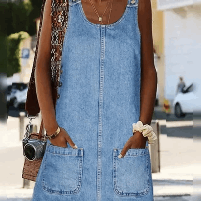 Sigrid Denim Dress™ | Spring dress with flattering cut