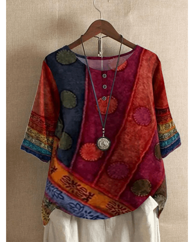 Valarie | Colourful Bohemian Top