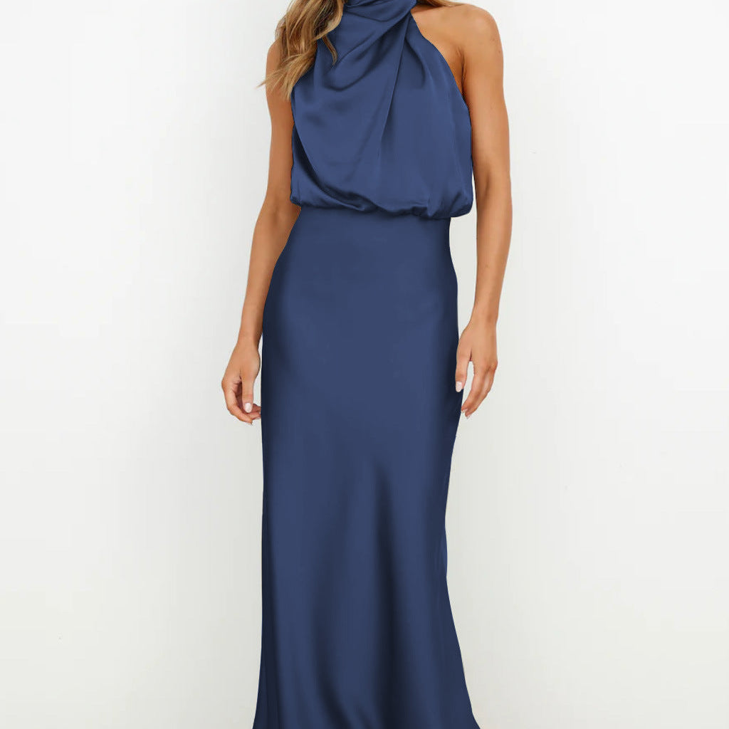 Lydia | Long dress with halter neck