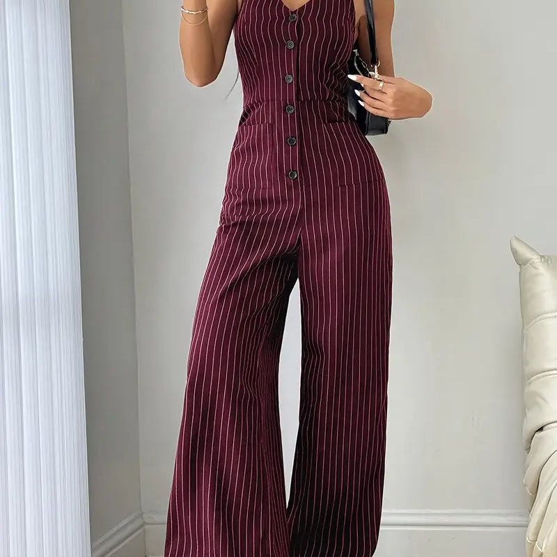 Natalie - Striped Jumpsuit