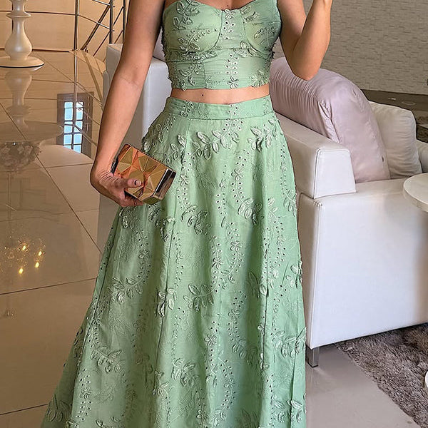 Cora | Embroidered Set