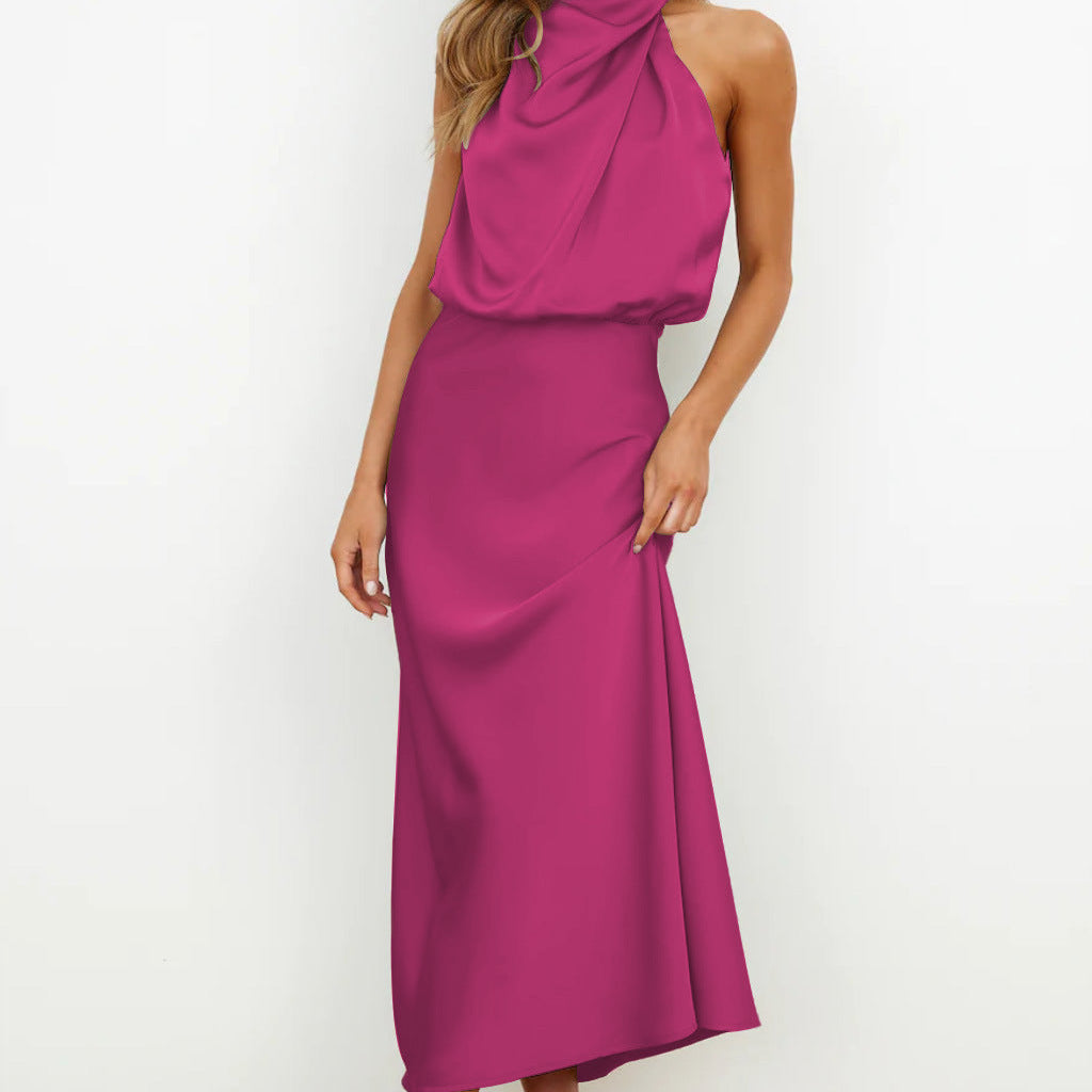 Lydia | Long dress with halter neck