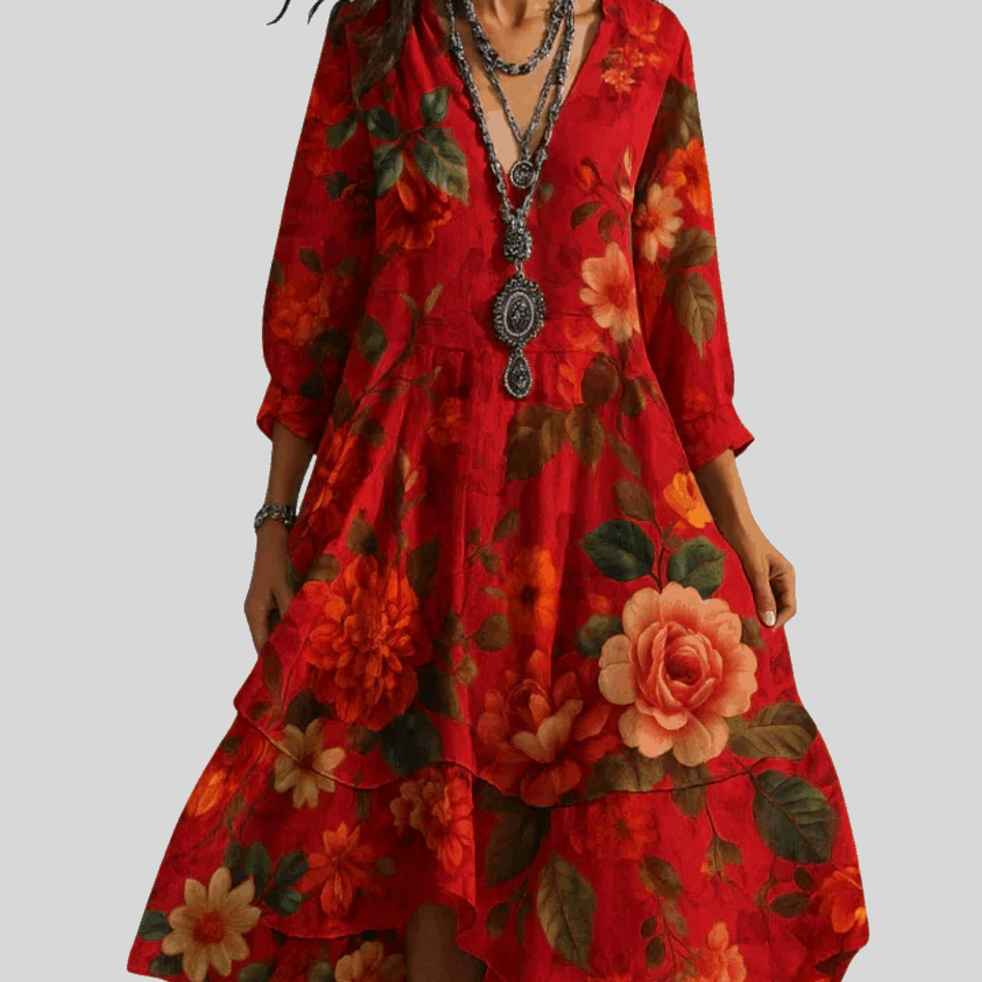 Casa | Bohemian and Light Floral Maxi Dress