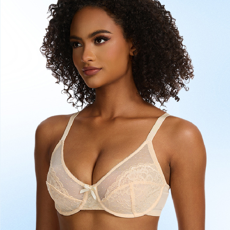 WHITE | Bra Net Lace Ruffled
