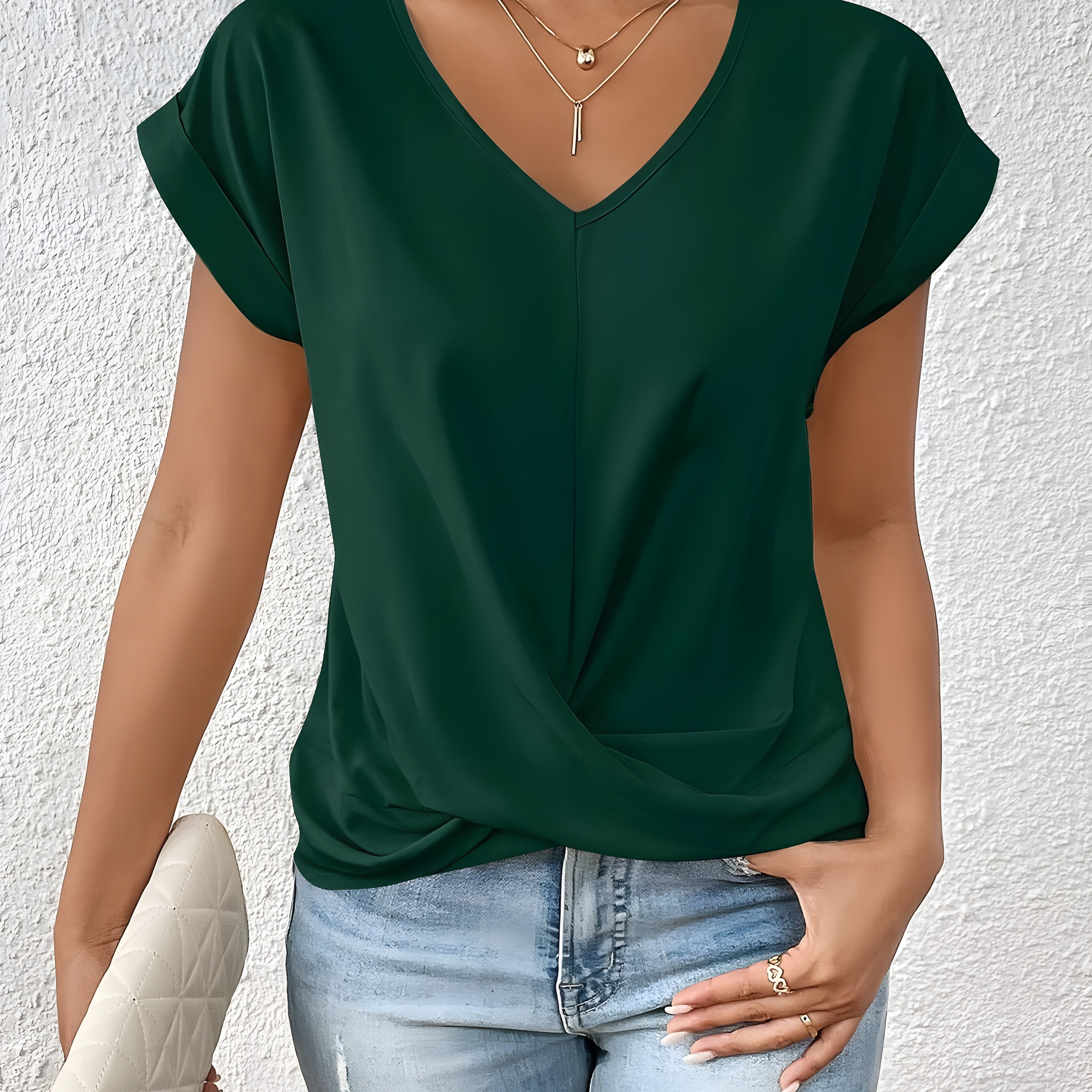 Maya | Twist Front V-Neck Top