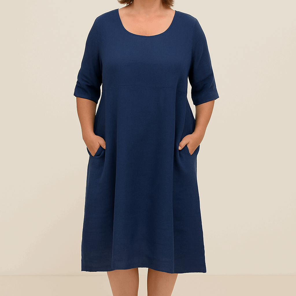 Jytte™ | Oversized elegant dress with pockets