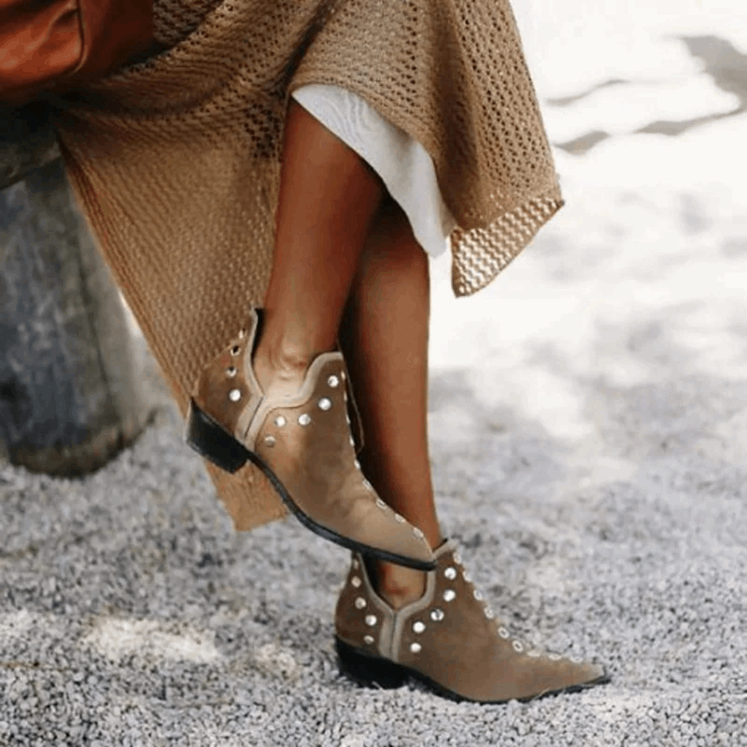 Sophie | Chic Boho Suede Ankle Boots
