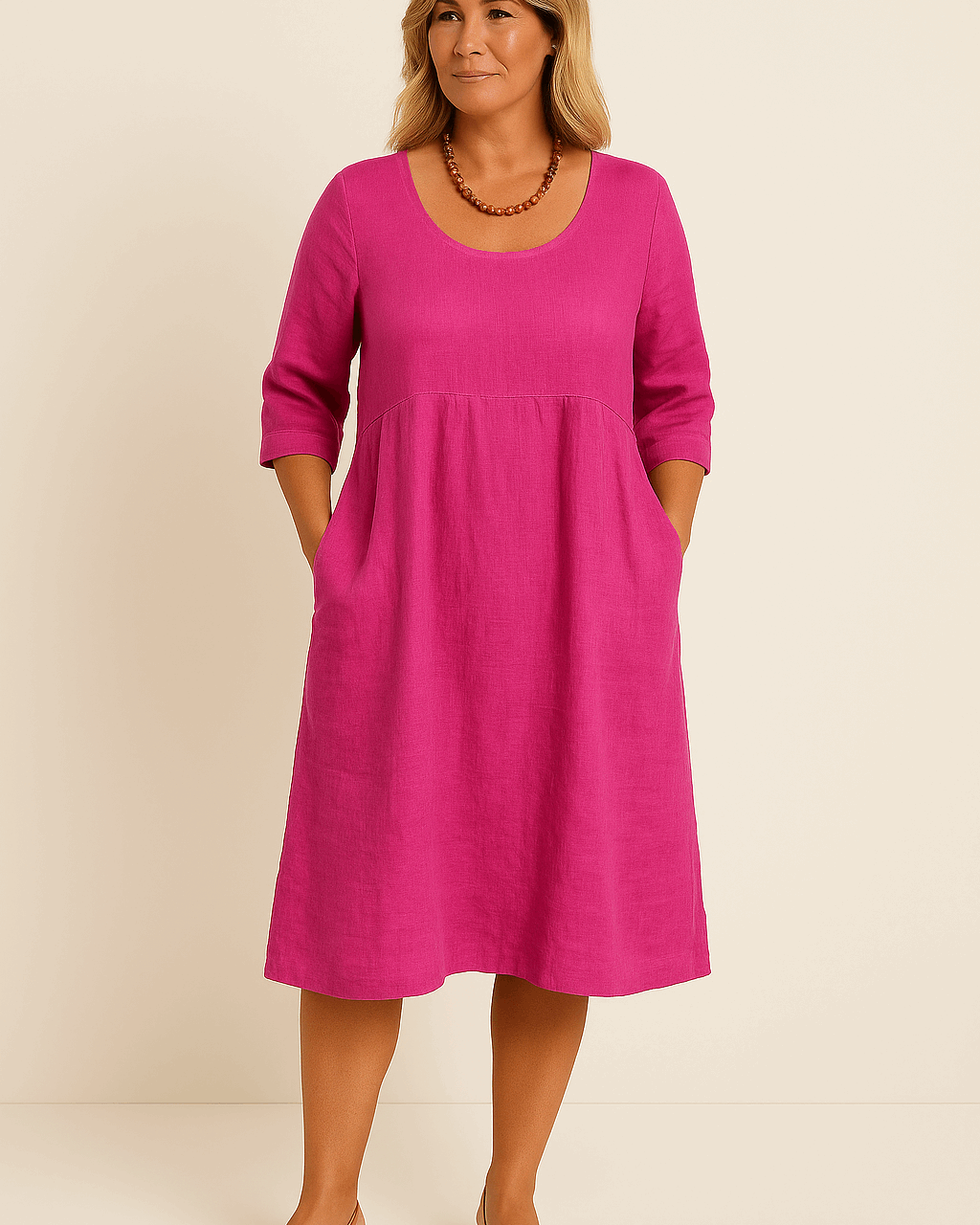 Jytte™ | Oversized elegant dress with pockets