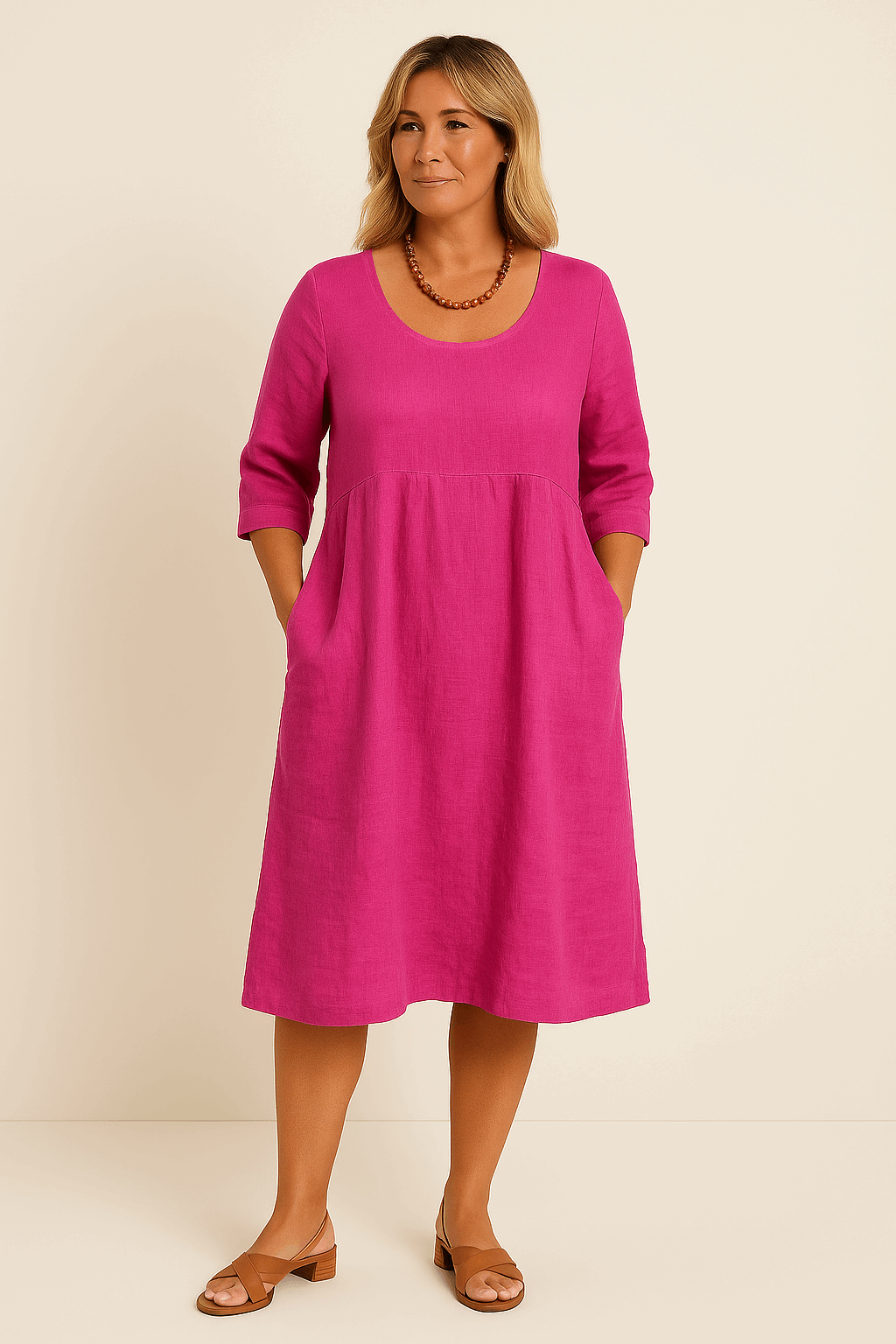 Jytte™ | Oversized elegant dress with pockets