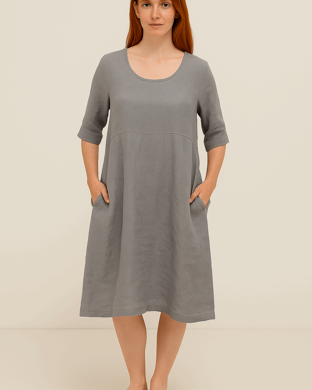 Jytte™ | Oversized elegant dress with pockets