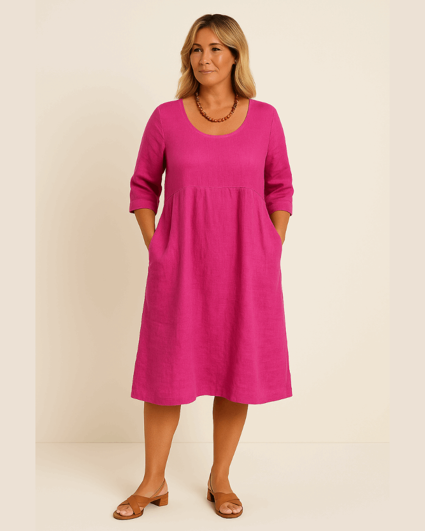 Jytte™ | Oversized elegant dress with pockets