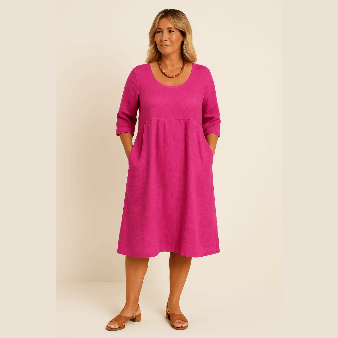 Jytte™ | Oversized elegant dress with pockets