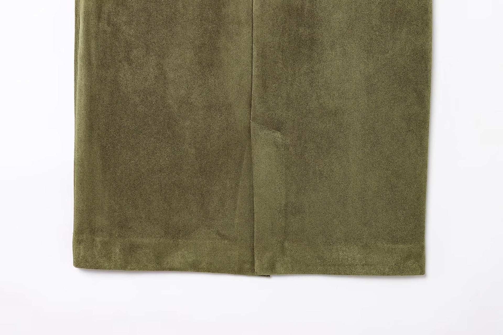 WHITE | Suede-style midi skirt