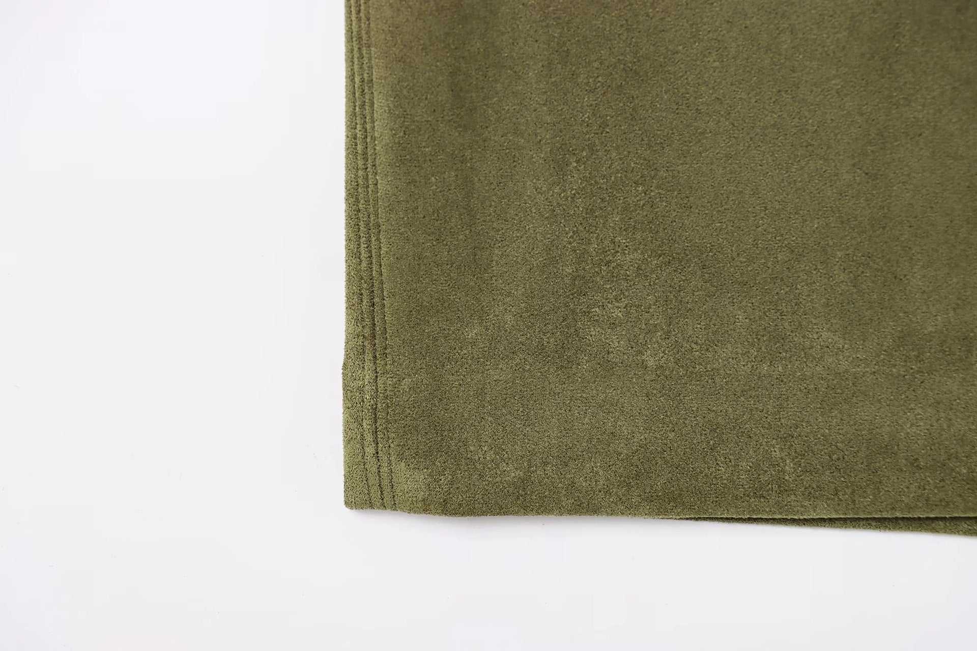 WHITE | Suede-style midi skirt