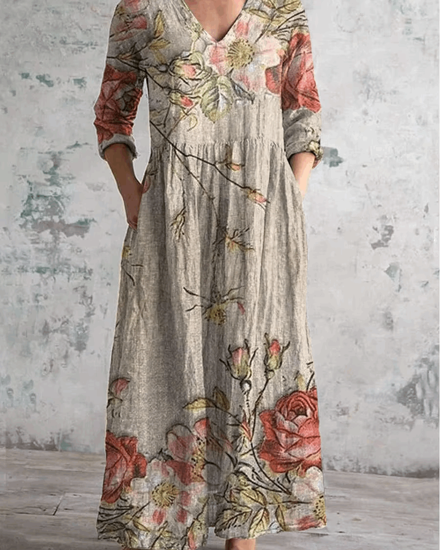 Jeannet | Vintage floral maxi dress