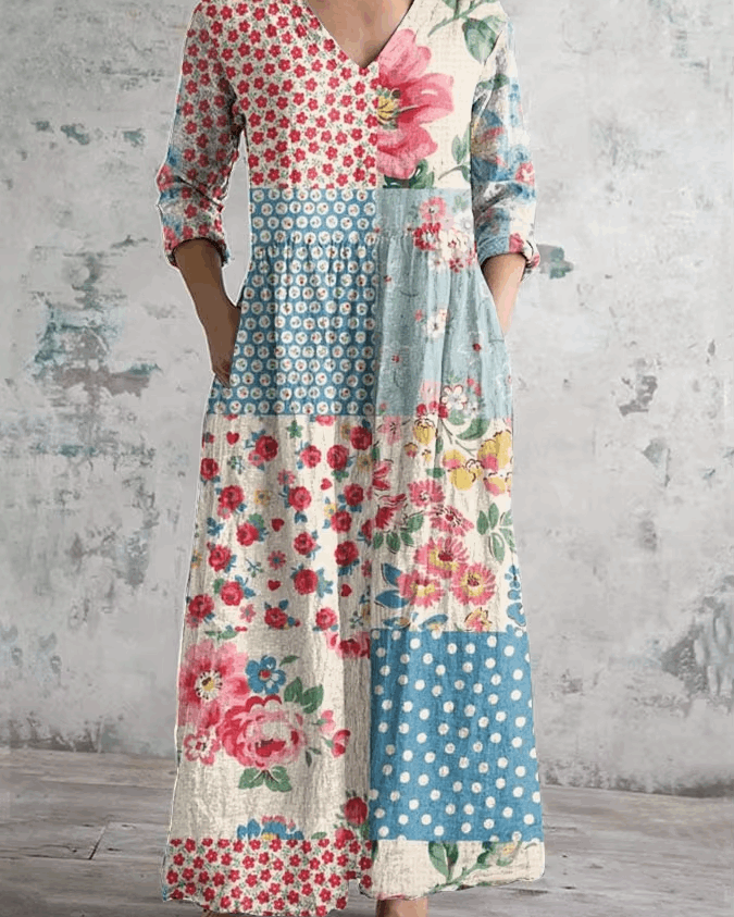 Venessa | Vintage floral maxi dress