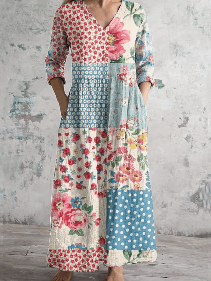 Venessa | Vintage floral maxi dress