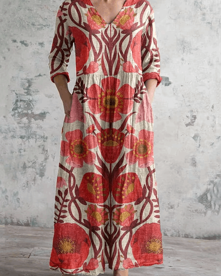 Jacky | Vintage floral maxi dress