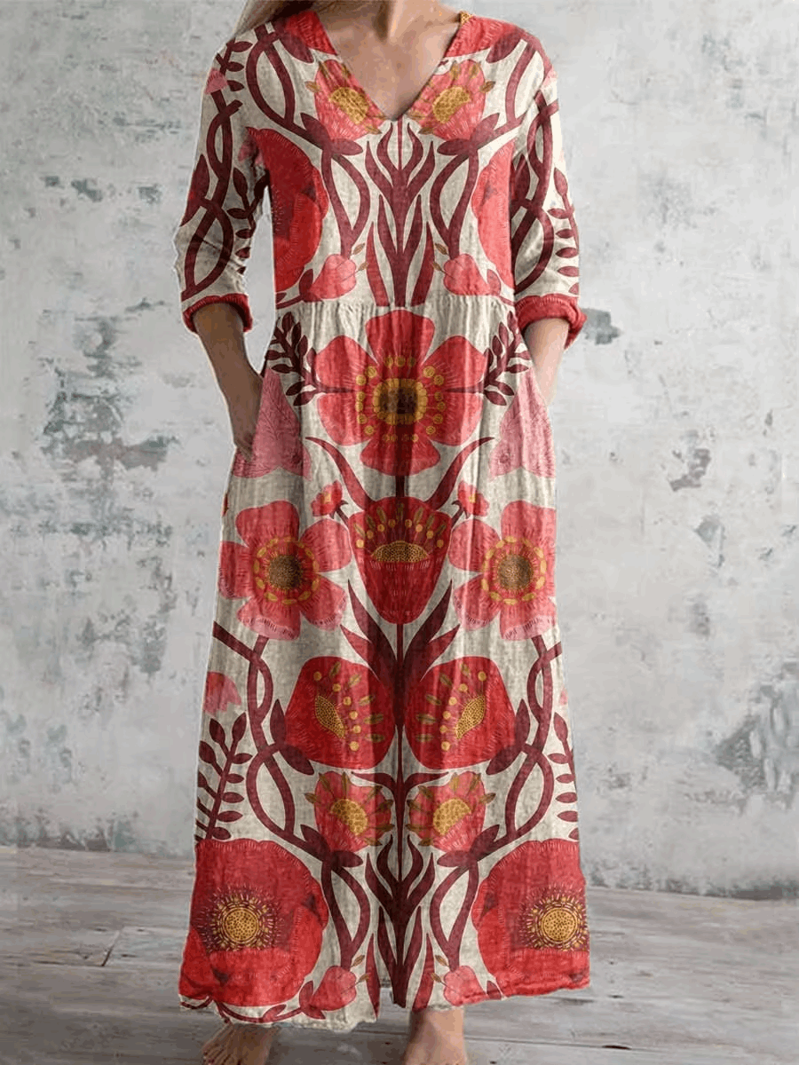 Jacky | Vintage floral maxi dress