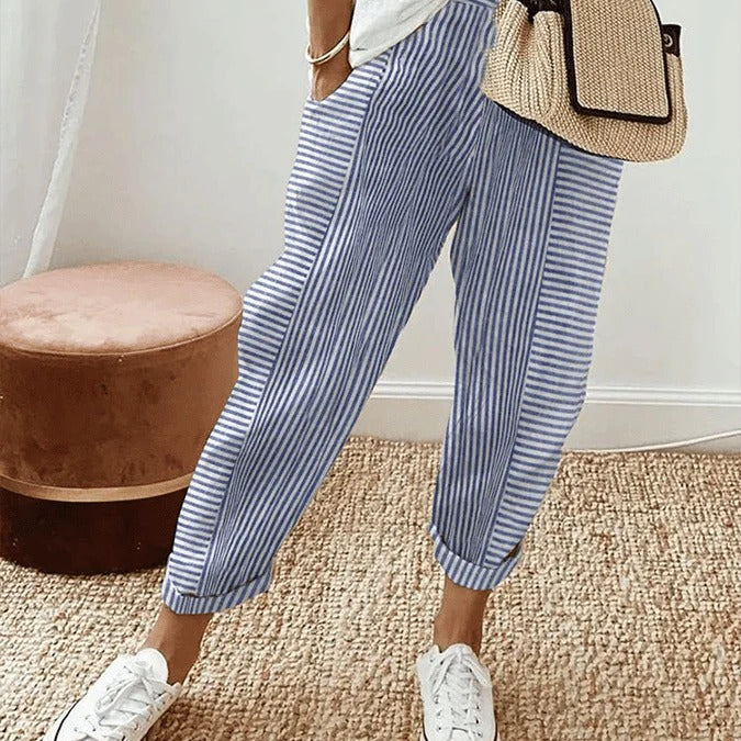 Vic | Striped Trousers