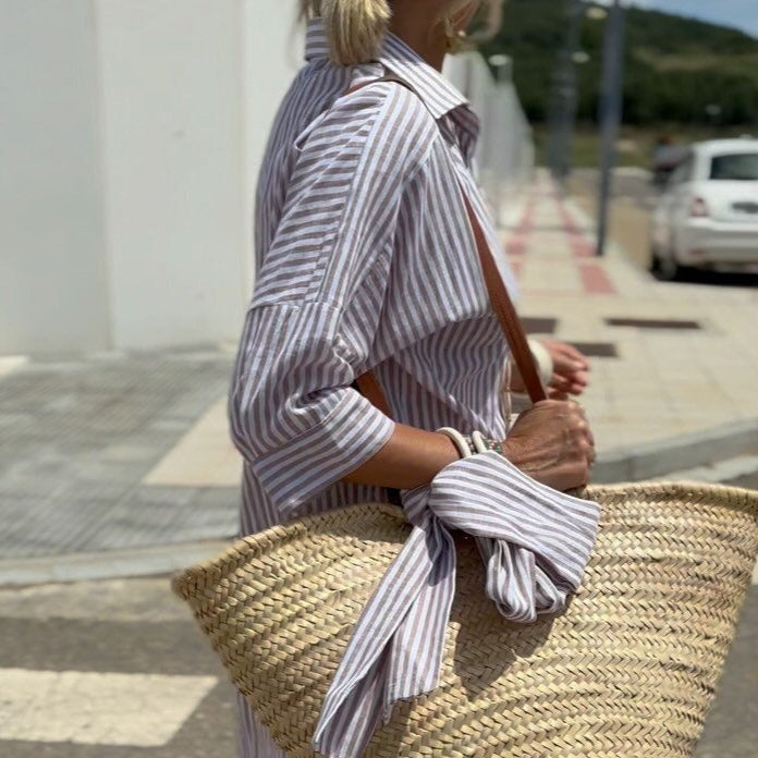 Colen | Classic Striped Shirt Dress