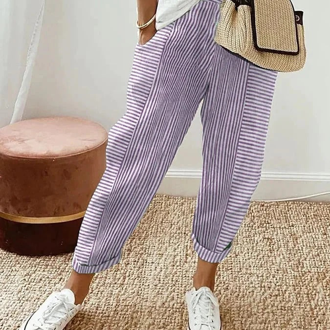 Vic | Striped Trousers