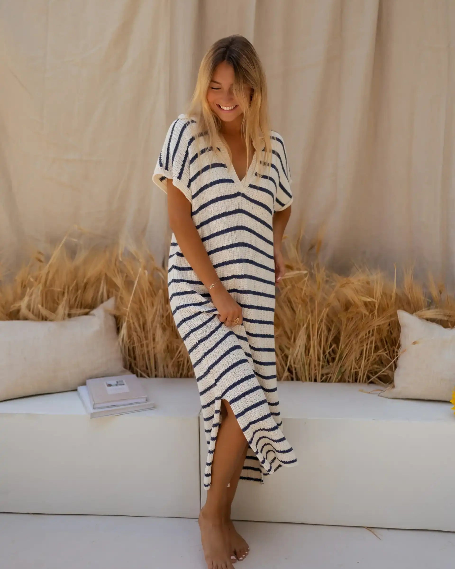 SOPHIA™ | THE STRIPED KNITTED DRESS
