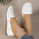 WHITE | Comfortable, fashionable orthopaedic shoes with cut-outs