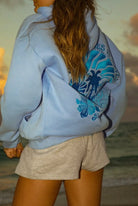 LUNA Hoodie - Oversized Fit - Soft Cotton Blend - Tropical Back Print - Casual Look