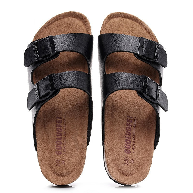 Birken -  Vintage Leather Cork Slippers