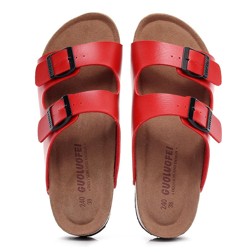 Birken -  Vintage Leather Cork Slippers