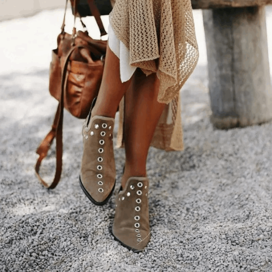 Sophie | Chic Boho Suede Ankle Boots