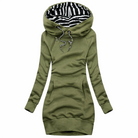 Comfy Serena | Relaxed slim dress with long sleeves and hood