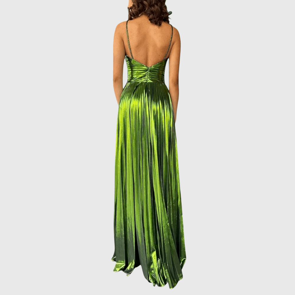 SHER | Maxi dress in metallic fabric