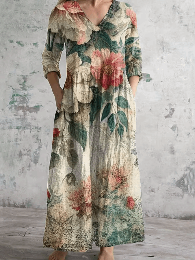 Susan | Vintage floral maxi dress