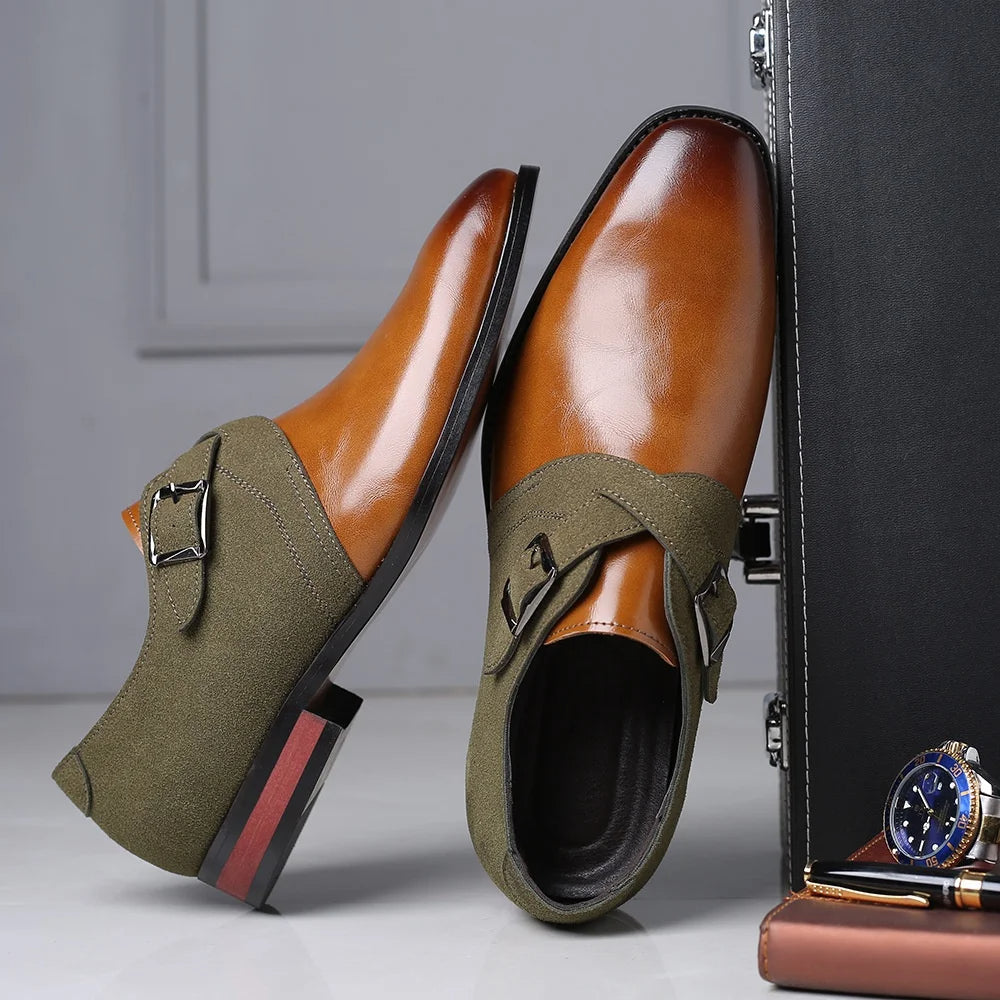 Barclay - Suede Double Monk Strap Shoes