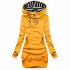 Comfy Serena | Relaxed slim dress with long sleeves and hood
