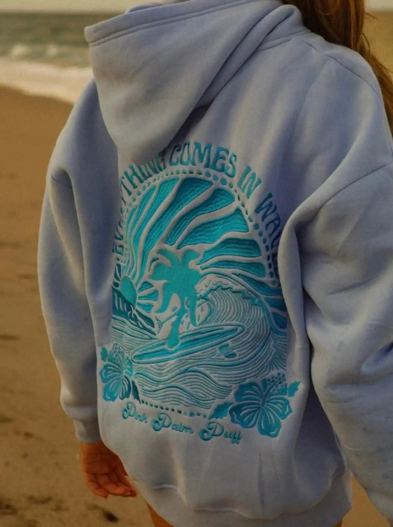 LUNA Hoodie - Oversized Fit - Soft Cotton Blend - Tropical Back Print - Casual Look