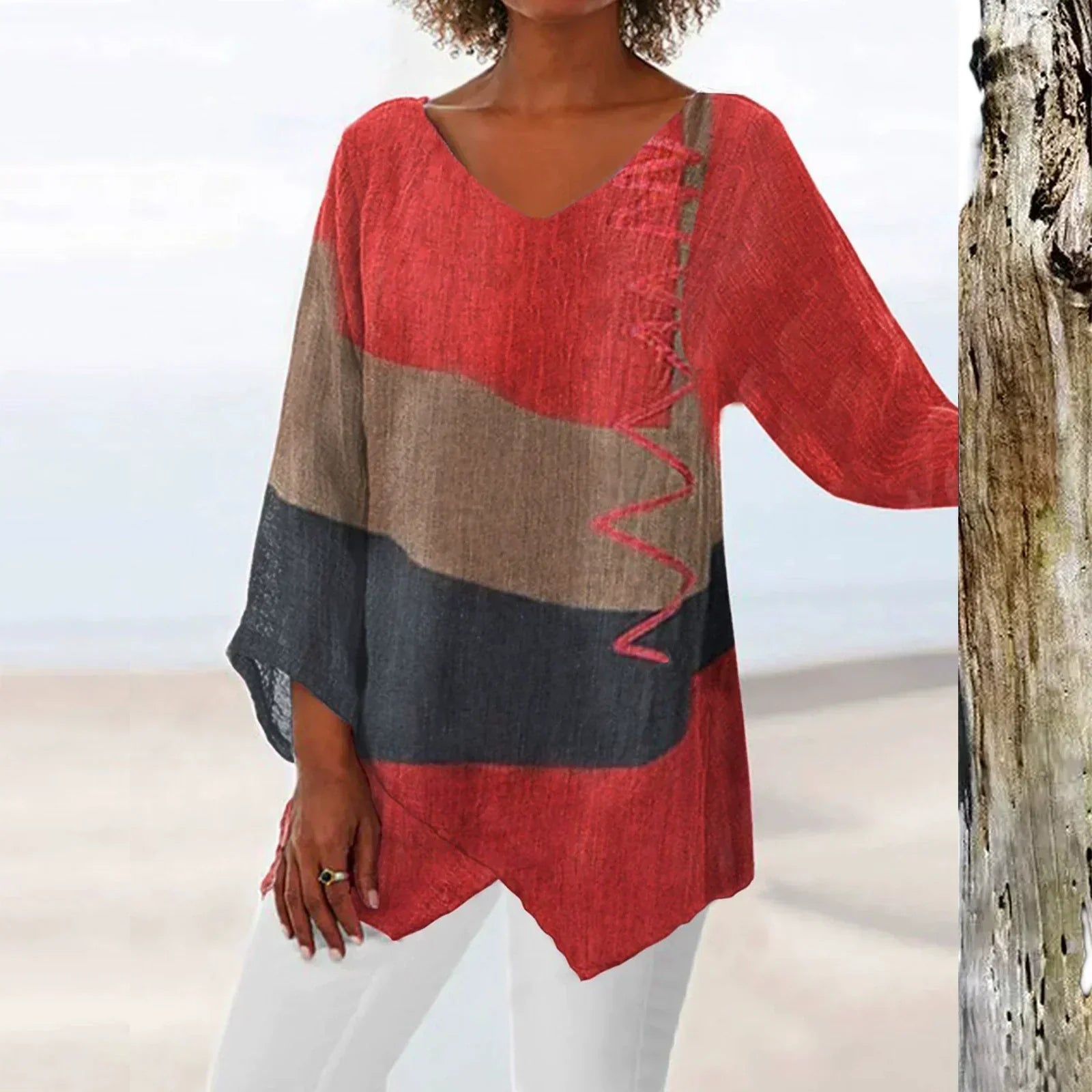 Hélène | Artistic V-Neck Tunic